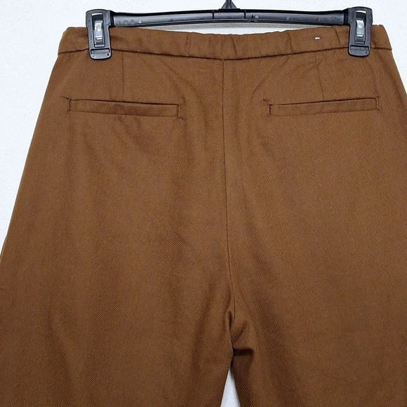 Zara Brown Bohemian Baggy High Rise Tapered Leg Trouser Pants Size M - Picture 7 of 12
